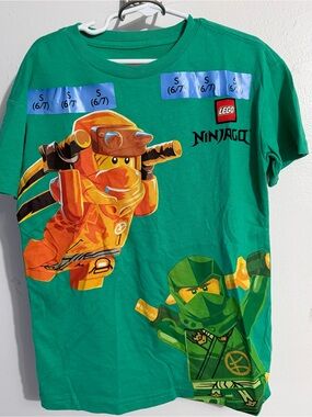 Lego Ninjago Teal Green Graphic Short Sleeve Tee